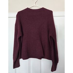 Dynamite Deep Burgundy Crew Neck Sweater